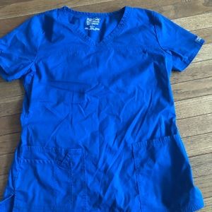 scrub set royal blue top and pants size med